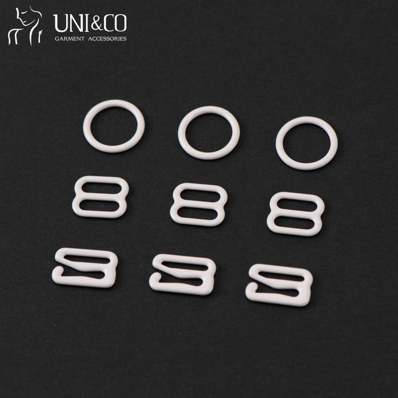 Alloy Metal Nylon Coated Bra Adjuster Slider Bra Strap hooks