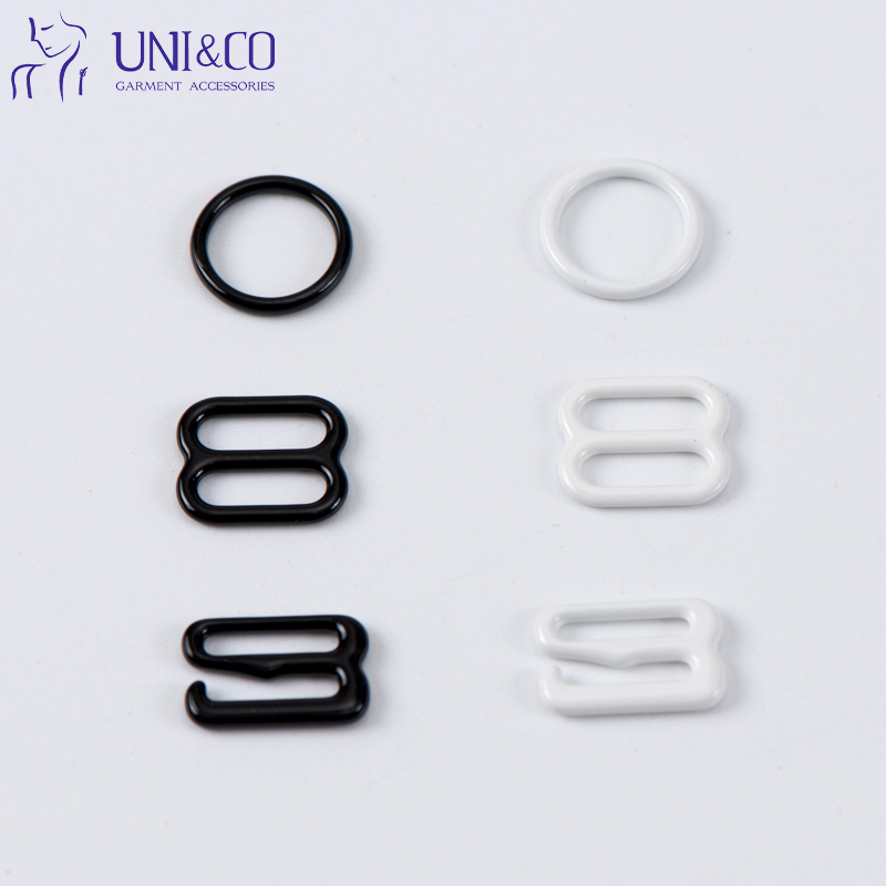 Alloy Metal Nylon Coated Bra Adjuster Slider Bra Strap hooks