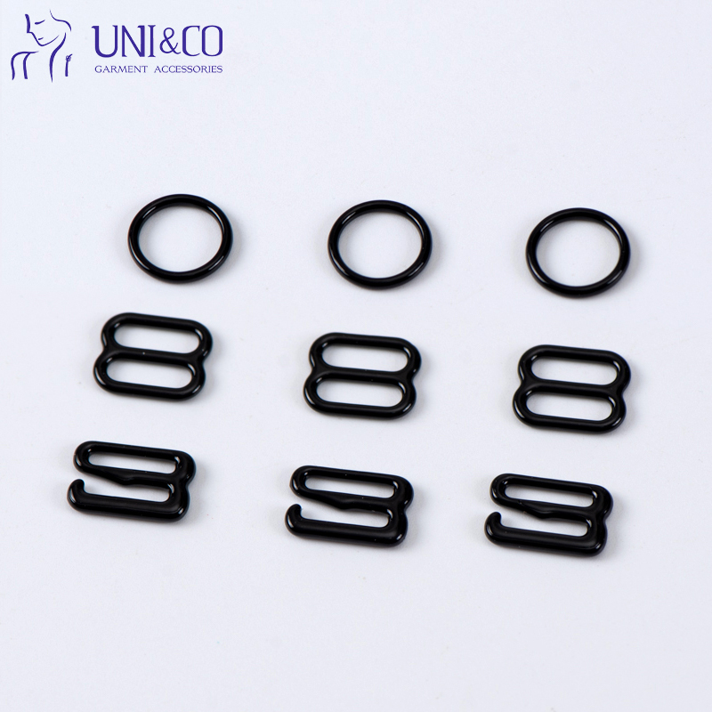 Alloy Metal Nylon Coated Bra Adjuster Slider Bra Strap hooks