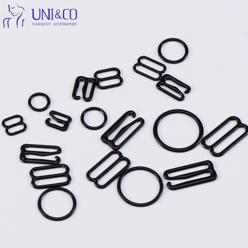 Metal Nylon Coated Bra Slider And Ring Shoulder Strap Bra Adjuster Adjustment Buckle Adjuster Clips