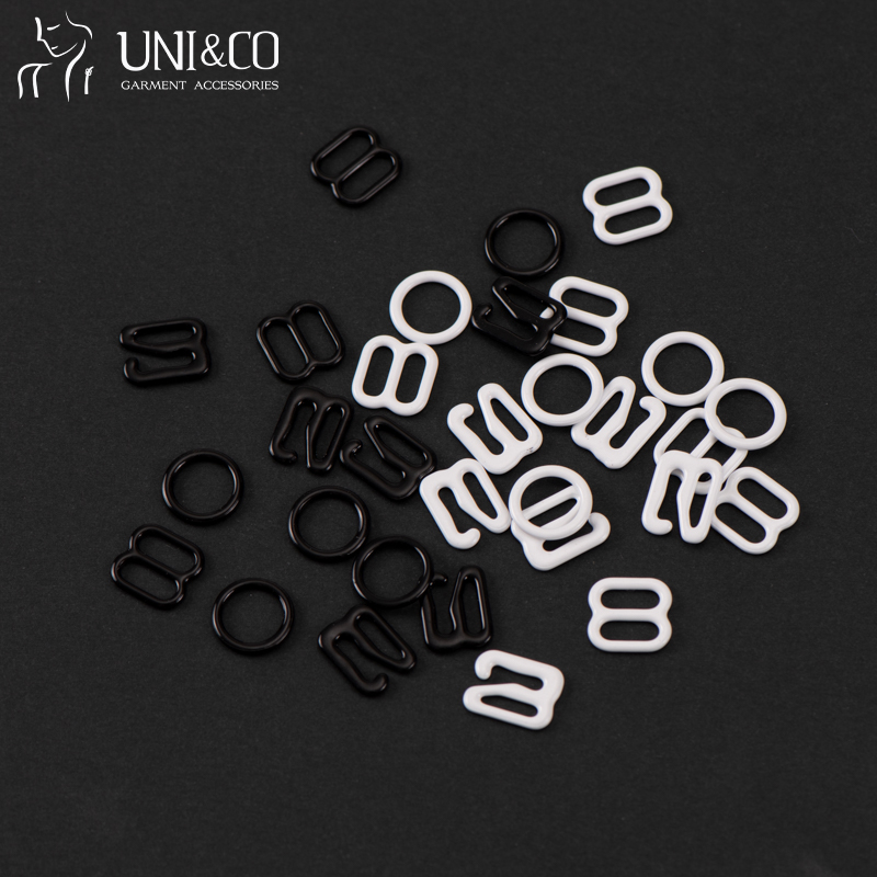 Metal Nylon Coated Bra Slider And Ring Shoulder Strap Bra Adjuster Adjustment Buckle Adjuster Clips