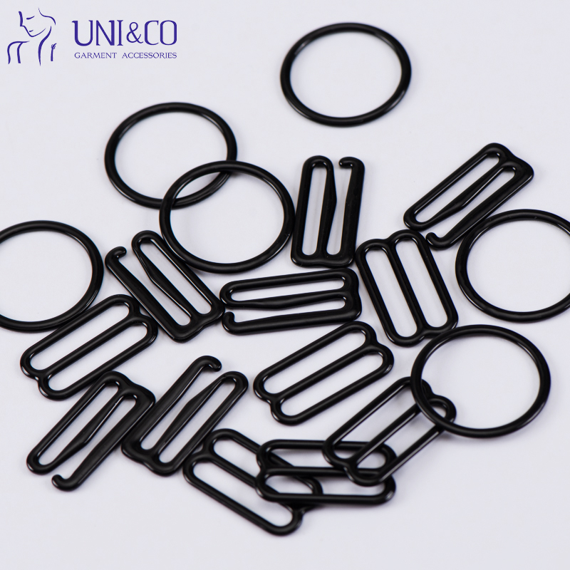 Metal Nylon Coated Bra Slider And Ring Shoulder Strap Bra Adjuster Adjustment Buckle Adjuster Clips