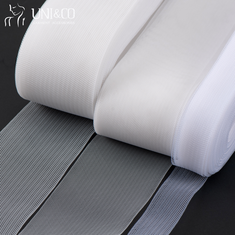Wholesale Boning  Elastic Net Crinoline Horsehair Braid for Wedding Dress Hat Sewing Accessories
