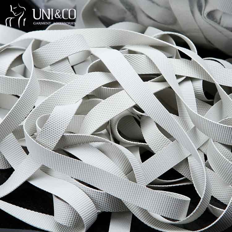 Embossed Natural Rubber Band White Elastic Tape for Garment