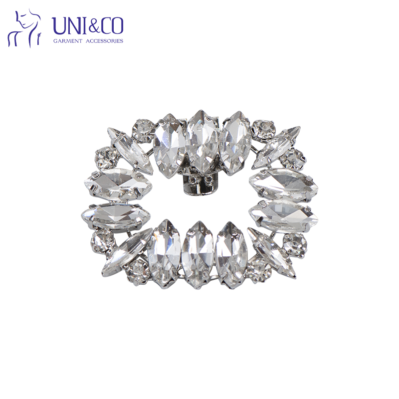 Silver Rhinestone Shoe Clips Shoes Square Decoration Accessories for Women