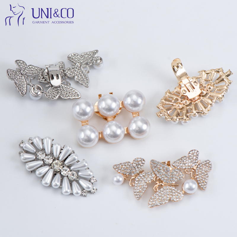 Silver And Gold Detachable High Heel Shoe Decoration Accessories Butterfly Shape Diamond Handbag Jewelry Buckle Clip for Loafers