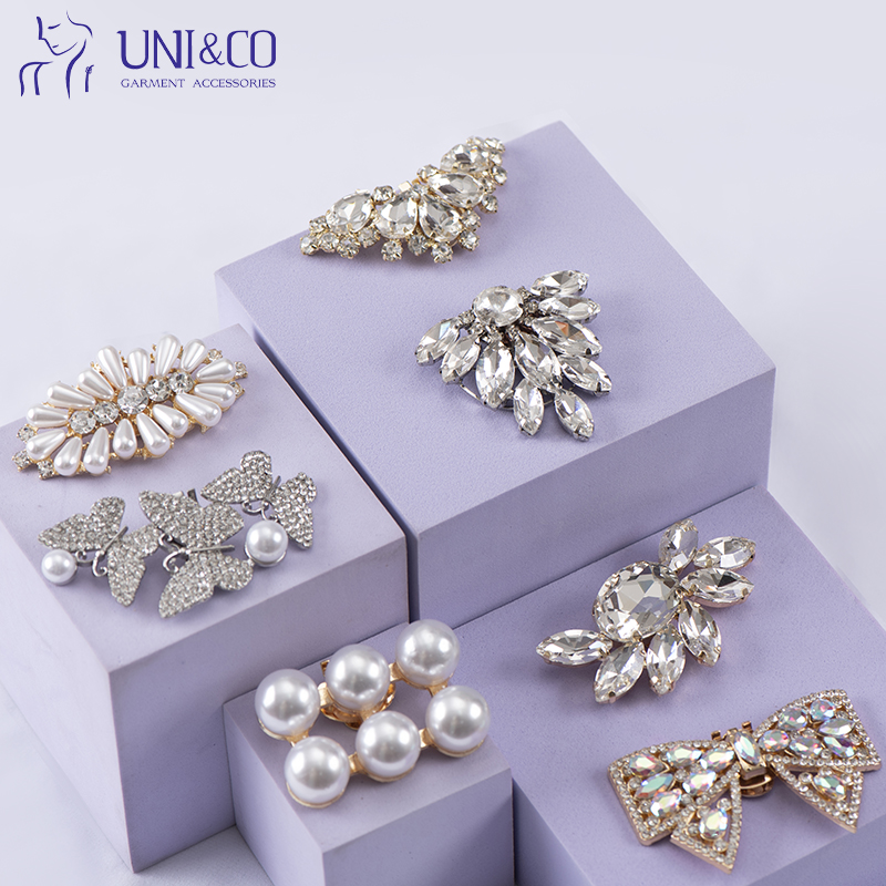 Silver And Gold Detachable High Heel Shoe Decoration Accessories Butterfly Shape Diamond Handbag Jewelry Buckle Clip for Loafers