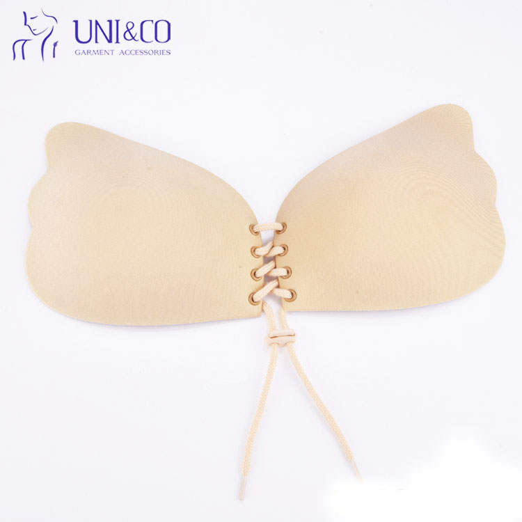 High quality Sexy Invisible Breathable Strapless Self Adhesive Silicone Bra
