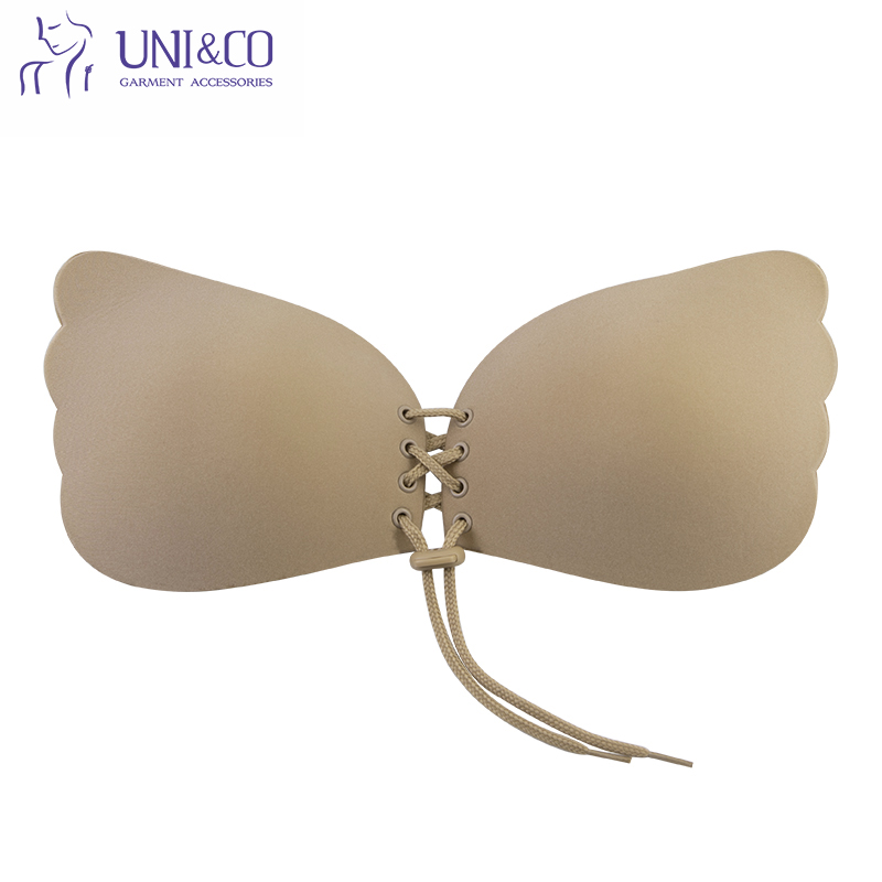 High quality Sexy Invisible Breathable Strapless Self Adhesive Silicone Bra