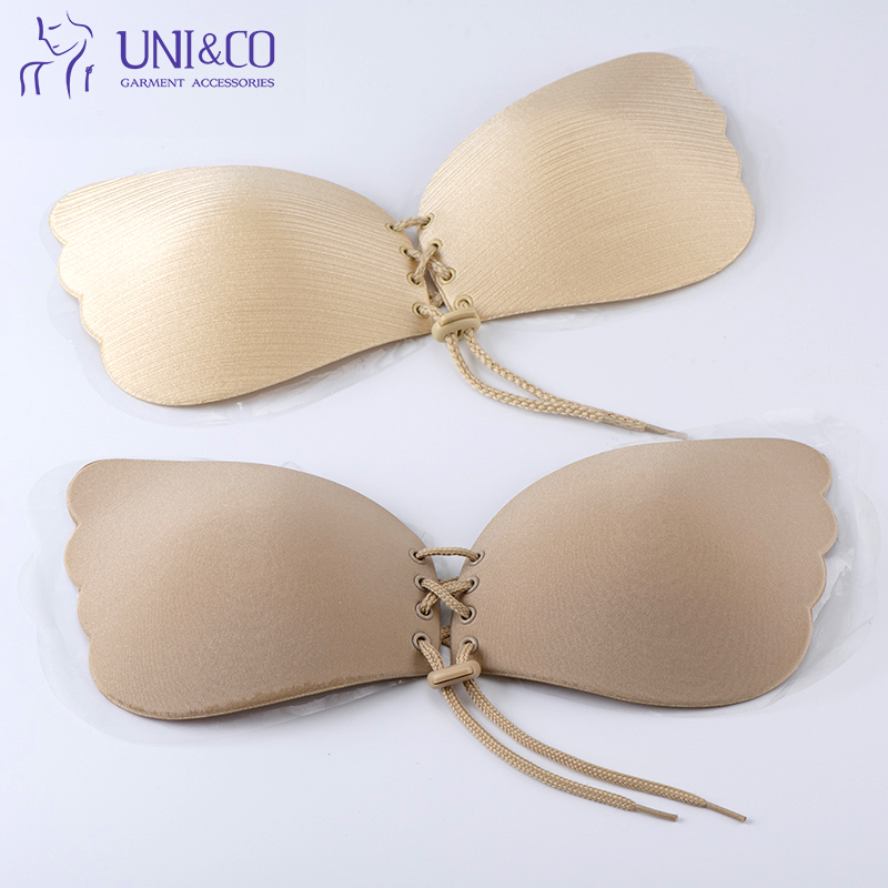 High quality Sexy Invisible Breathable Strapless Self Adhesive Silicone Bra