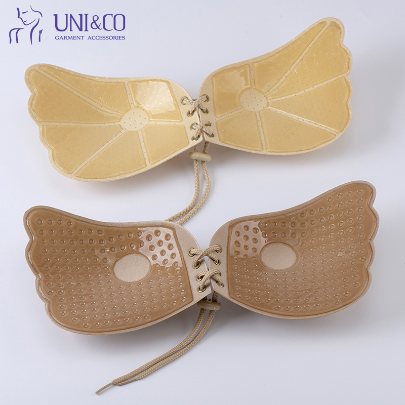 High quality Sexy Invisible Breathable Strapless Self Adhesive Silicone Bra