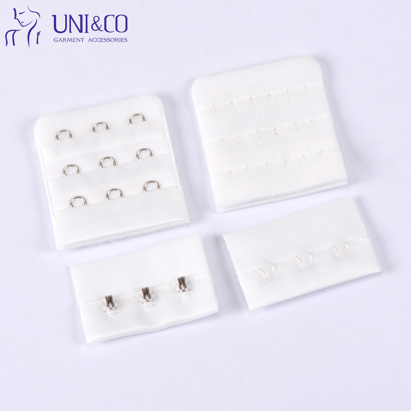Polyester Fabric 3 Row 3 Hook Back Bra Hook And Eye For Sports Bras Swimwear Accessories