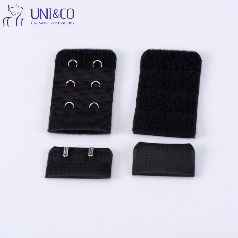 Polyester Fabric 3 Row 3 Hook Back Bra Hook And Eye For Sports Bras Swimwear Accessories