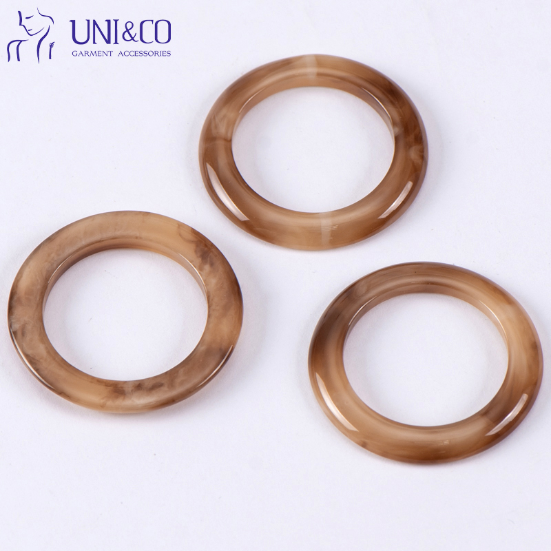 Swimwear Clasp Swimsuit Tortoise Round Ring O Shape Resin Buckle Swimsuit Bikini Ring Connector