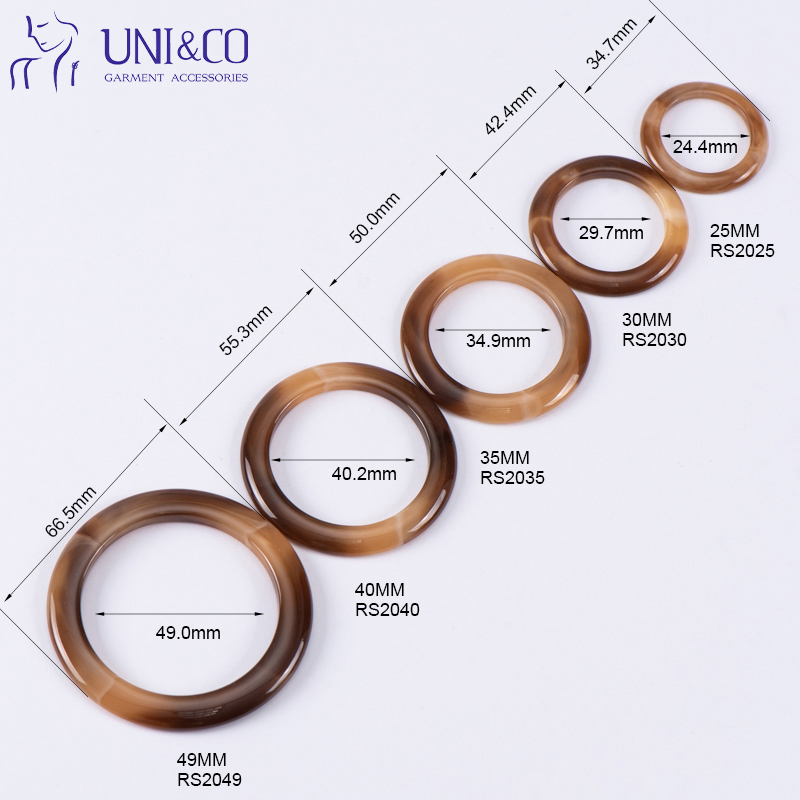 Swimwear Clasp Swimsuit Tortoise Round Ring O Shape Resin Buckle Swimsuit Bikini Ring Connector