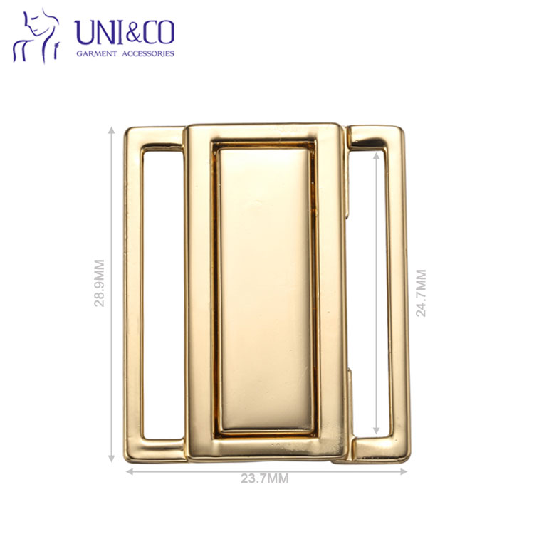 Swimwear Hardware 25mm Gold Bikini Connectors Back Closure Buckle Manufacturer