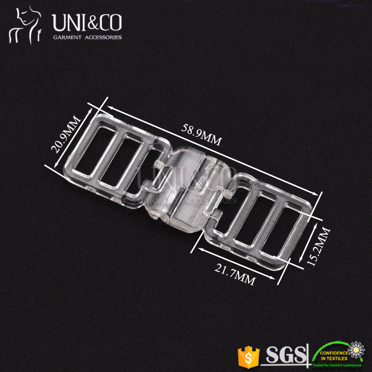 Transparent Bra Clasp Plastic Closure Connector Manufacturer