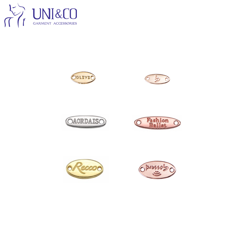 Hot Selling Custom Metal Luxury Hang Tag Famous Brand Label Tags