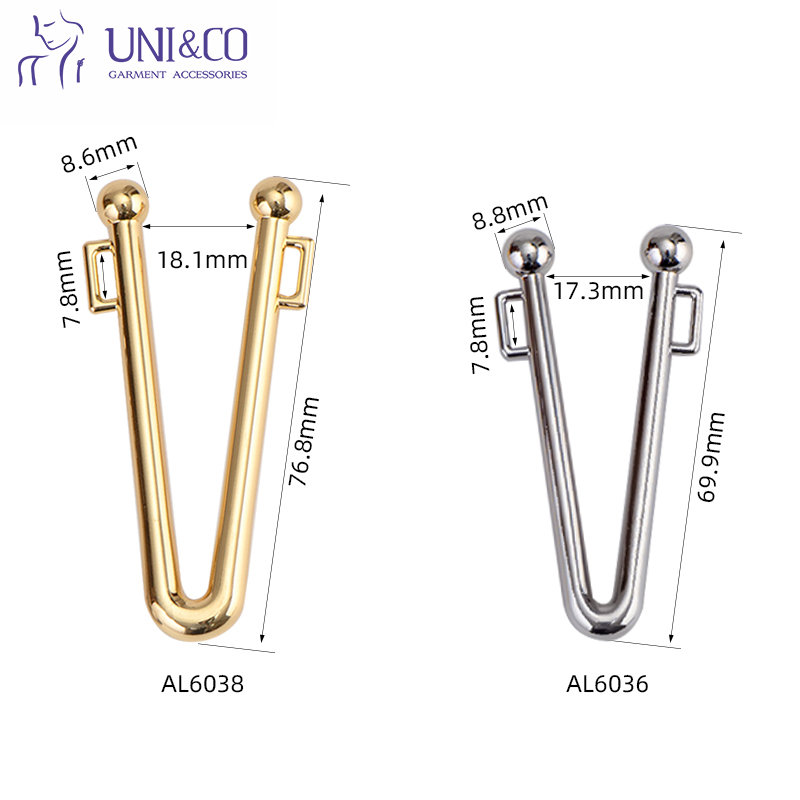 V Shaped Bikini Buckle Metal Front Clasp for Swimwear