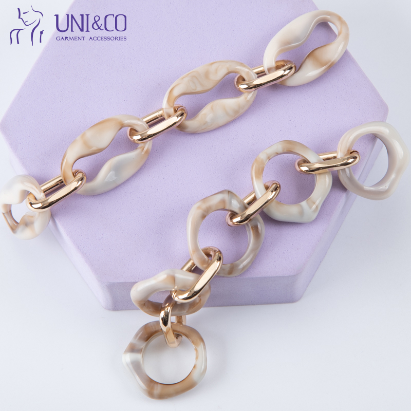 Acrylic Resin Metal Chain Swimwear Connector