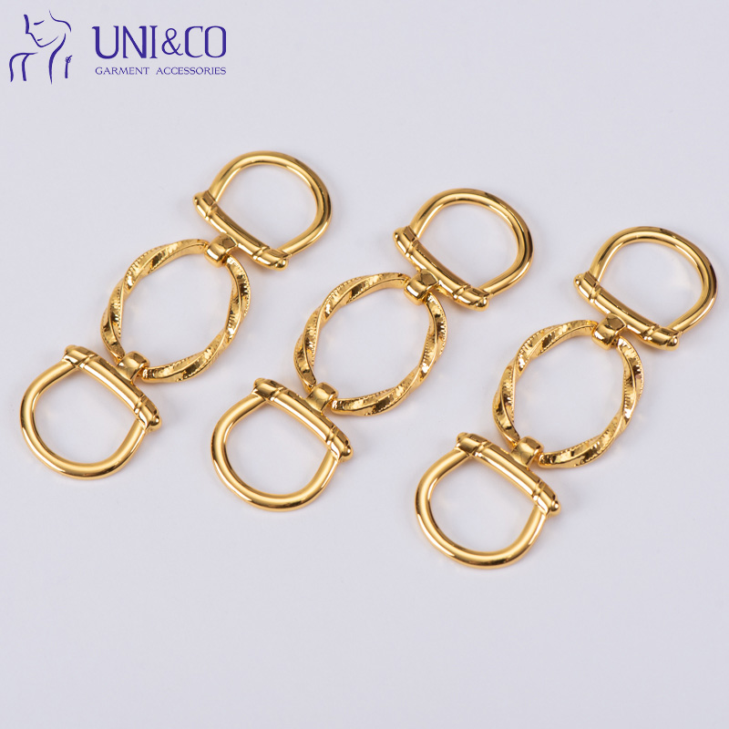 Fashion Metal Gold Ladies Heels Shoe Decoration Parts Swimwear Hardware Chains Connector