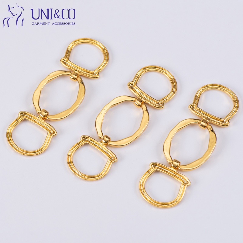 Fashion Metal Gold Ladies Heels Shoe Decoration Parts Swimwear Hardware Chains Connector