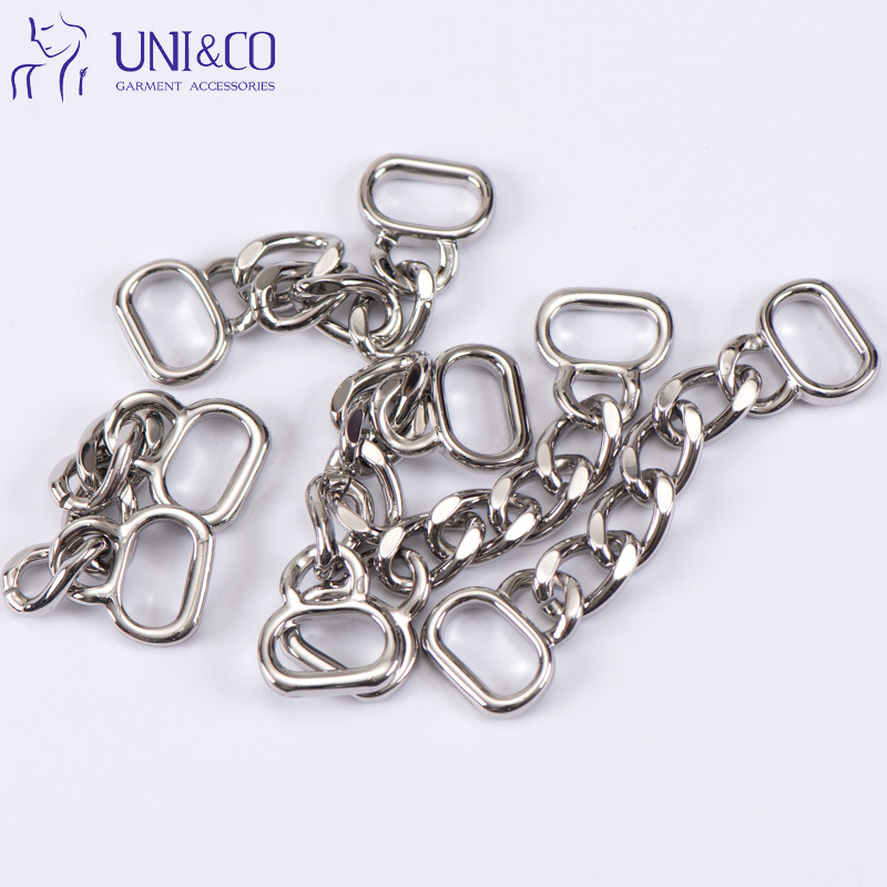 Silver Swimwear Metal Chains Bikini Connector with Chain for Garment