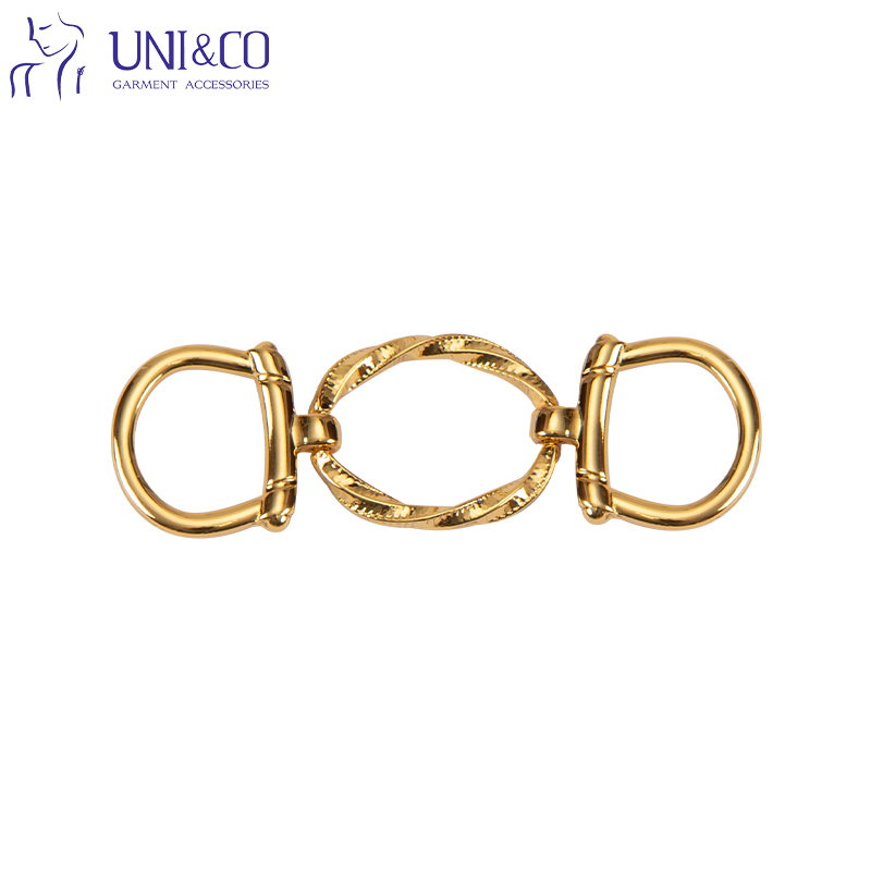 Fashion Metal Gold Ladies Heels Shoe Decoration Parts Swimwear Hardware Chains Connector