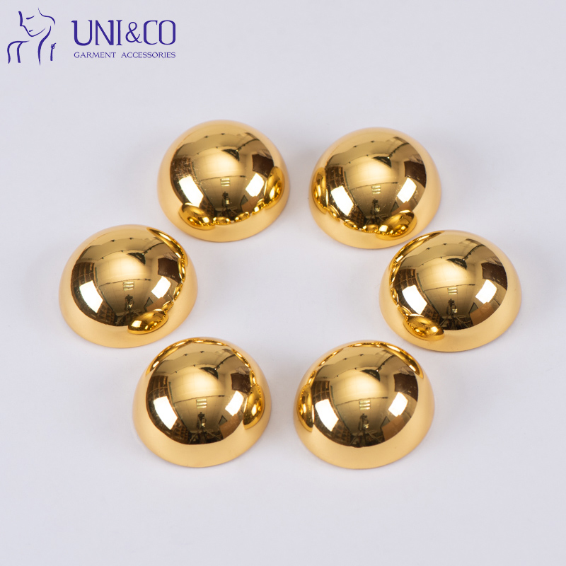 Gold Half Ball Bead Swimsuit Connector Simple Clothing Decorative  Buckles