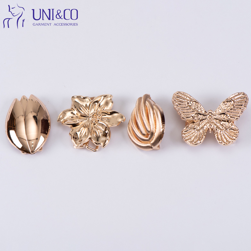 Luxury Gold Metal Bikini Beachwear Connector Buckle for Multi Shape Swimwear Accessories