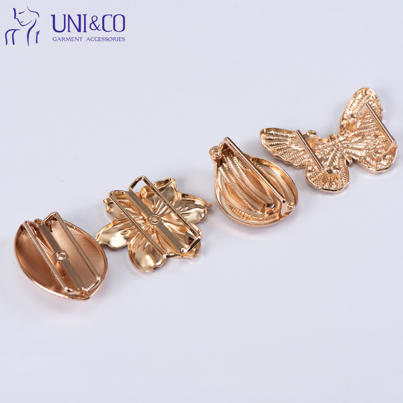 Luxury Gold Metal Bikini Beachwear Connector Buckle for Multi Shape Swimwear Accessories