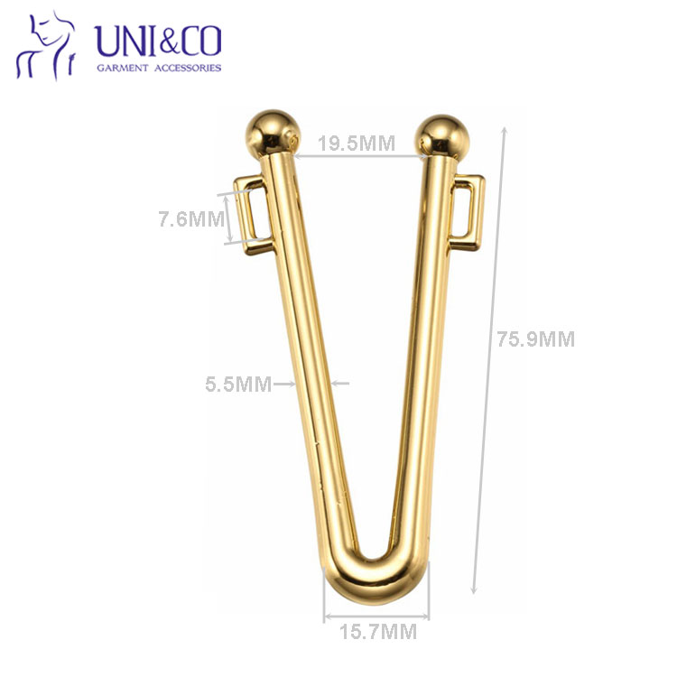 V Shaped Bikini Buckle Metal Front Clasp for Swimwear