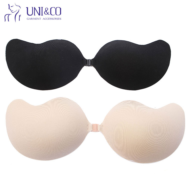 Wedding Nipples Gather Silicone Bra Women Drawstring Strapless Backless Invisible Silicone Push-up Sexy Bra