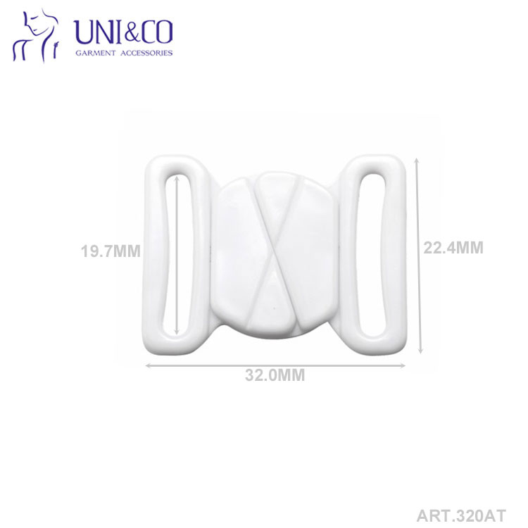 Plastic White Hook Bra Closure Clasp Fasteners